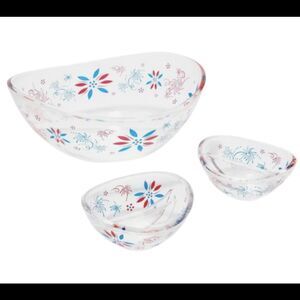 Temp-tations 3-Pc Acrylic Chip-and-Dip Set Patriotic